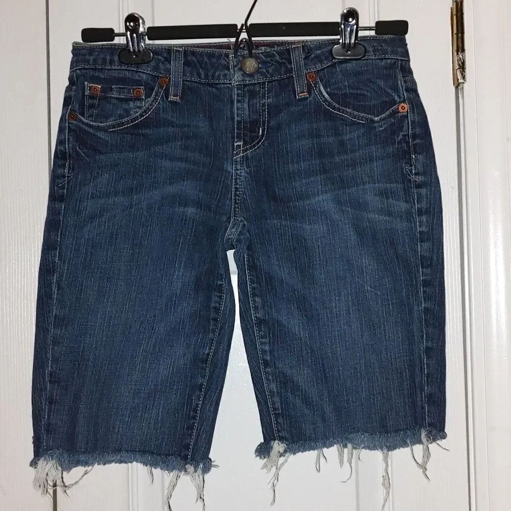 American Eagle hipster raw cut hem jean shorts Sz 4